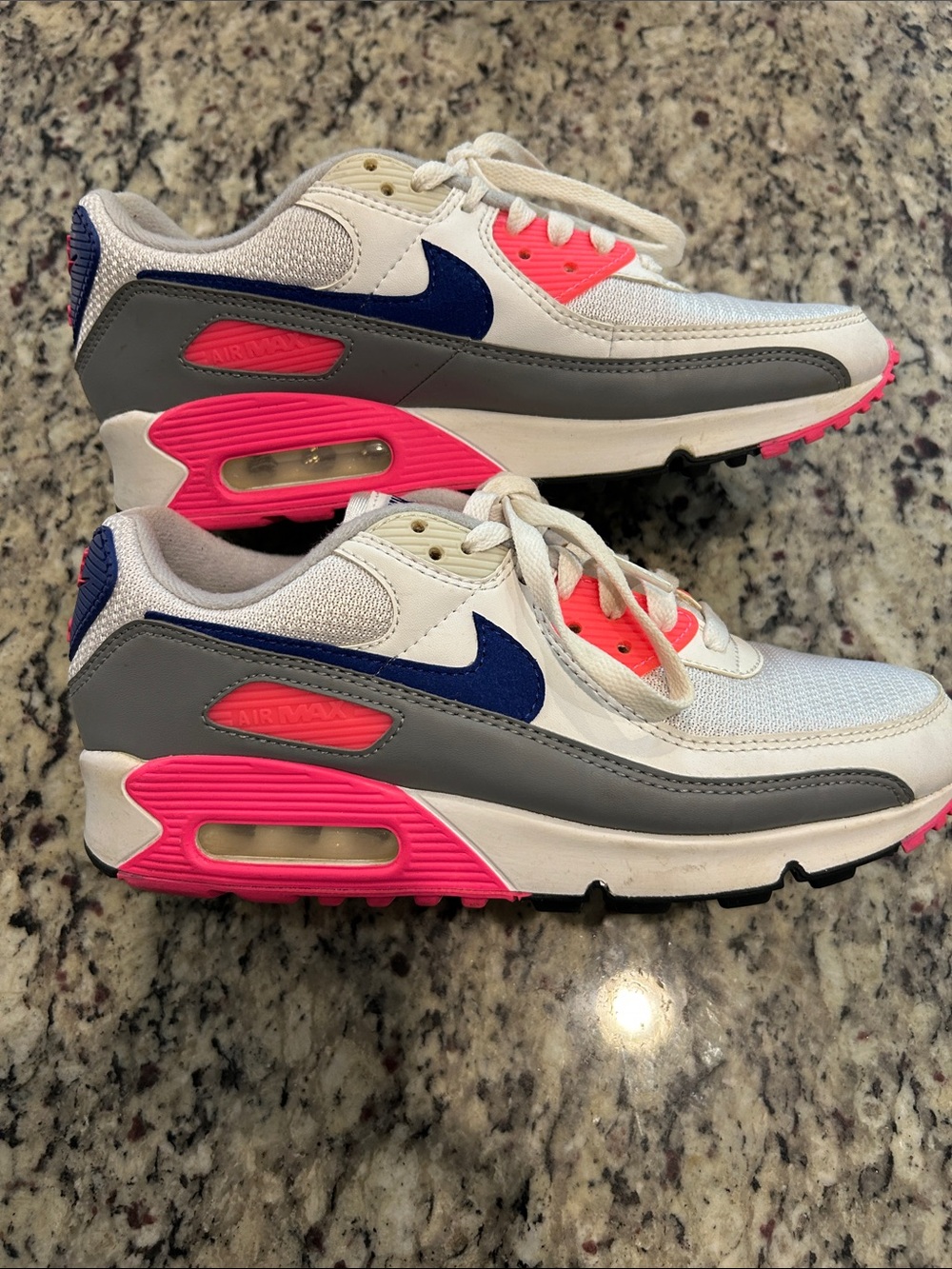 Nike Women’s White, Pink & Navy Air Max Sneakers